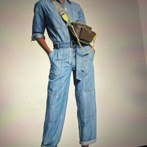 Michael Kors Blue Denim Jumpsuit